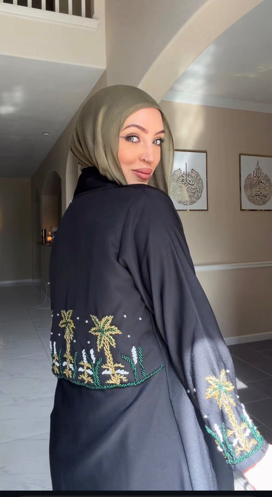 Palm tree Coat Abaya